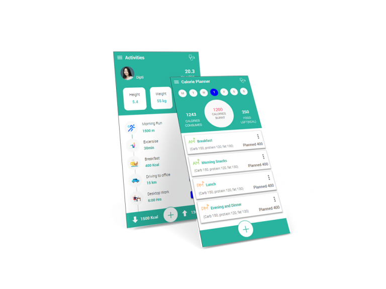 Health app prototype from Beginit4u technology company