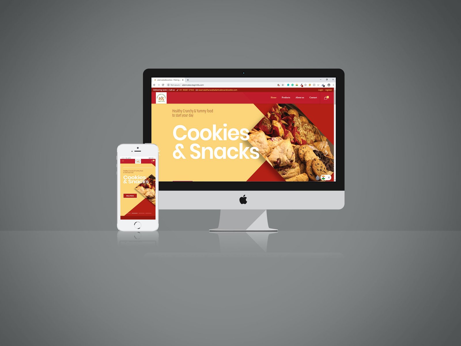 Cakes, cookies and snacks store by top website design company